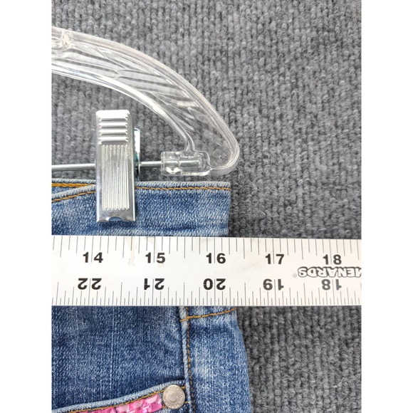 Womens Vertigo Paris Jeans Size 6 Blue Denim 16W 30.5 Inseam Decorated Pockets - Picture 10 of 10